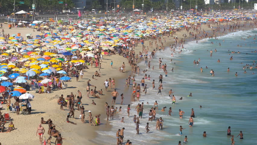 Copacabana Beach Rio De Janeiro Brazil Stock Photo 
