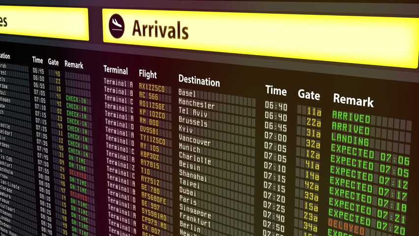 Arrival Departure Board Stock Footage Video - Shutterstock