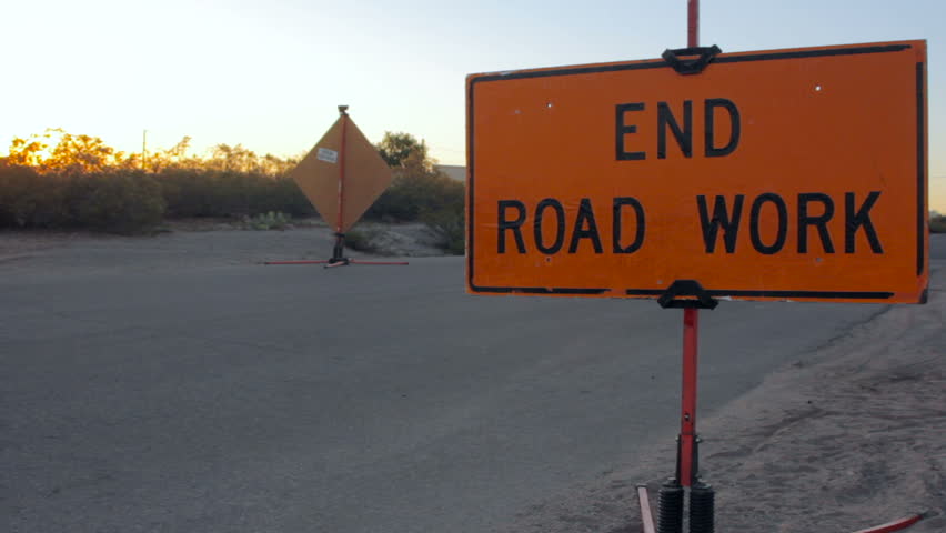 Roadwork Signs Stock Footage Video 5042261 Shutterstock