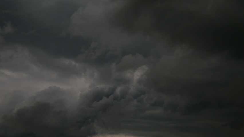 The Cloudy Dark Sky And Thunder Animation Stock Footage Video 1864747