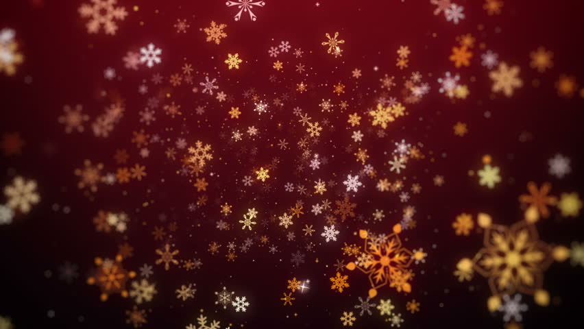 Beautiful Falling Snowflakes - Gold Winter Background. Stock Footage Video 12671201 - Shutterstock