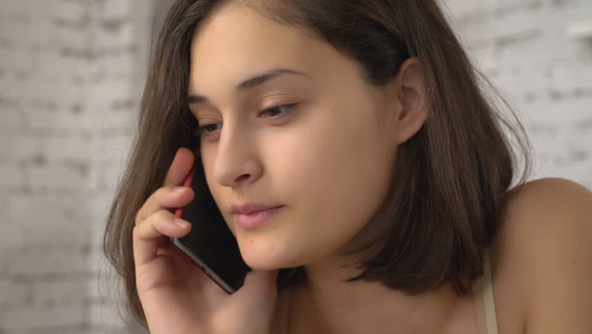 Teen Girl Talking On Cell Phone Stock Footage Video 13756055 Shutterstock