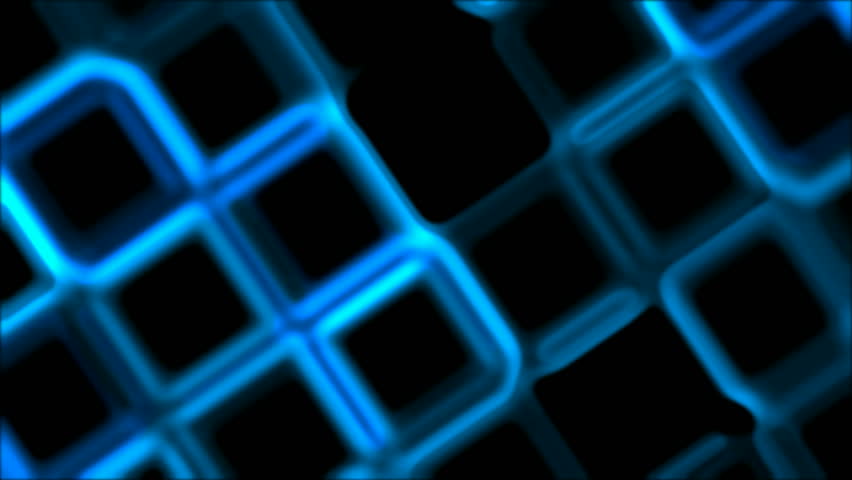 Rotating Blue Glowing Grid Abstract Background (seamless Loop) Stock