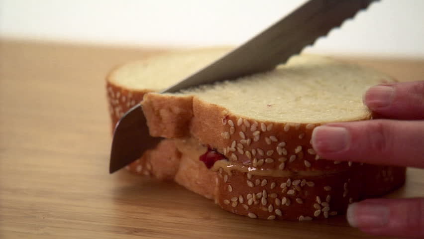 sandwich butter peanut jelly cutting shutterstock