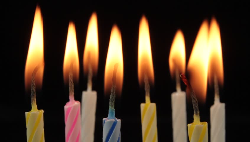 Burning Birthday Candles. Stock Footage Video 2993941 ...