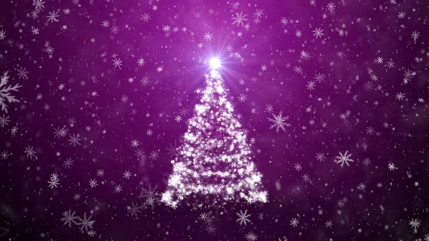 snow falling on a christmas tree tree lights ornaments snow falling on a christmas tree tree lights ornaments