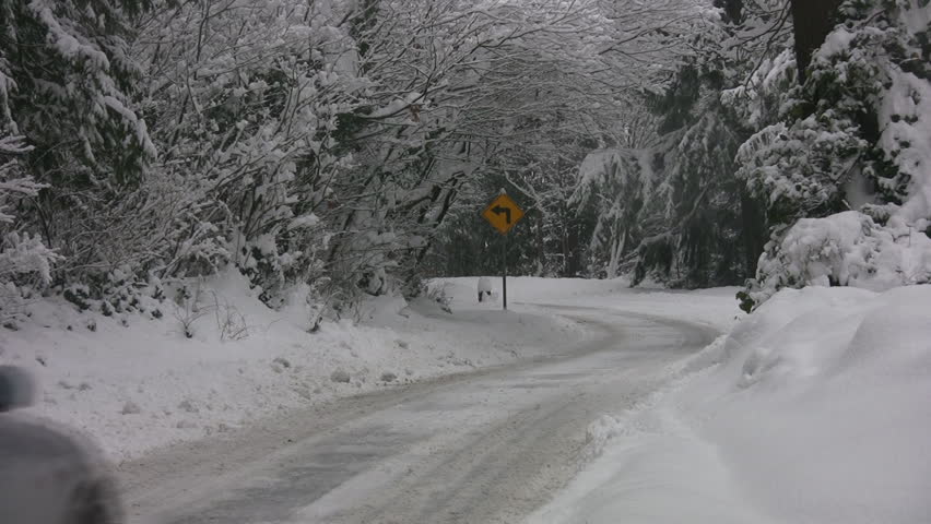 VANCOUVER, CANADA DECEMBER 24 Snowstorm On The Streets Of Vancouver