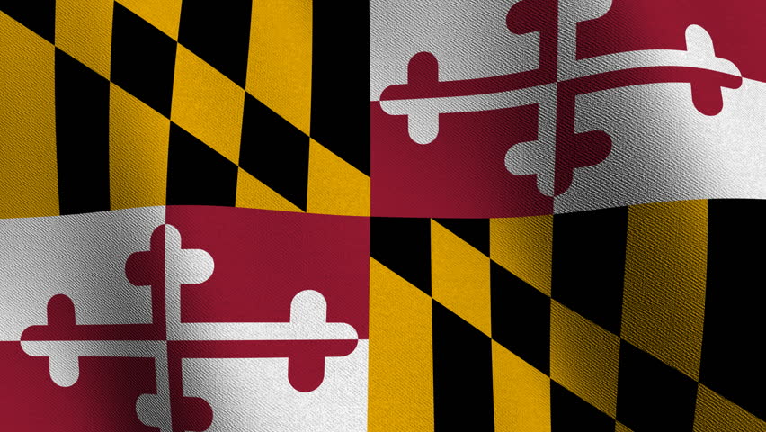 Maryland State Flag Animation Maryland HD, 3840x2160 Pixels, Realistic