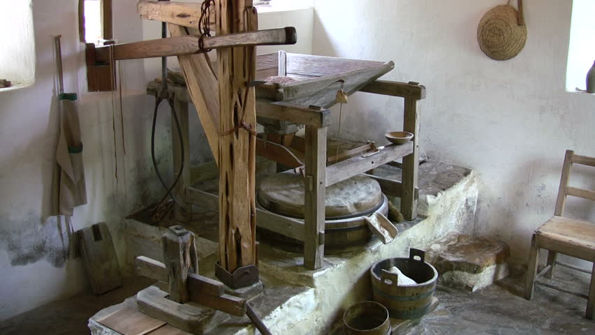 Grist+Mill+Grinding+Stones Video of the grist mill grinding stones of the old Spanish at Mission ...