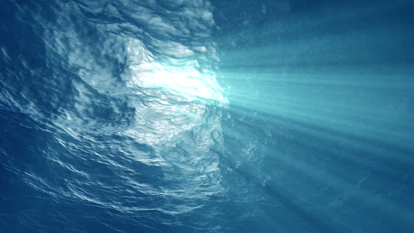 High Quality Looping Animation Of Ocean Waves From Underwater With