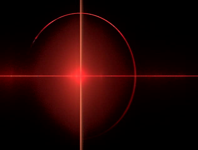Red Circle And Axis On Black Background Seamless Loop Animated Fractal