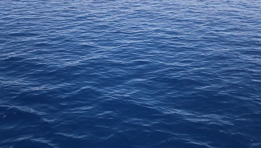 Fly Over Evening Ocean Water Surface, Loopable. (hd, High Definition 