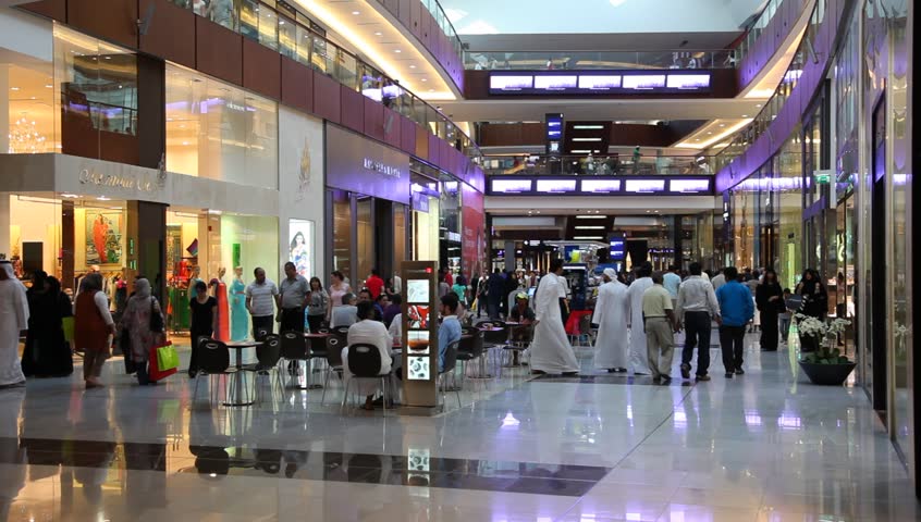 DUBAI, UAE - FEBRUARY 19: Shoppers Shopping At Dubai Mall 7th Largest Mall In The World February ...