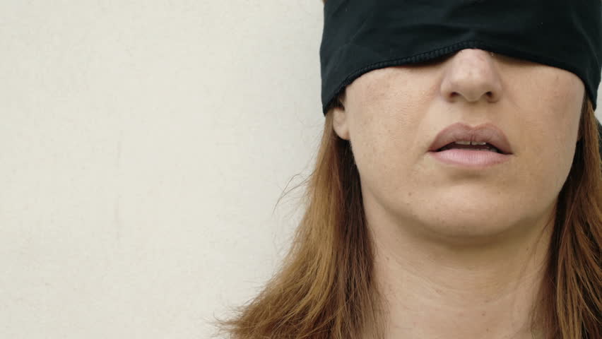 Blindfold Woman Stock Footage Video Shutterstock 4686