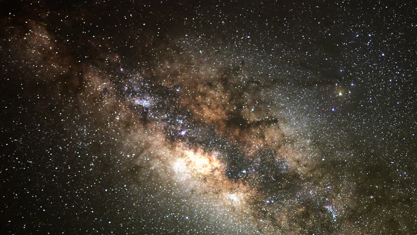 4k Astrophotography Time Lapse With Pan Right Motion Of Milky Way 