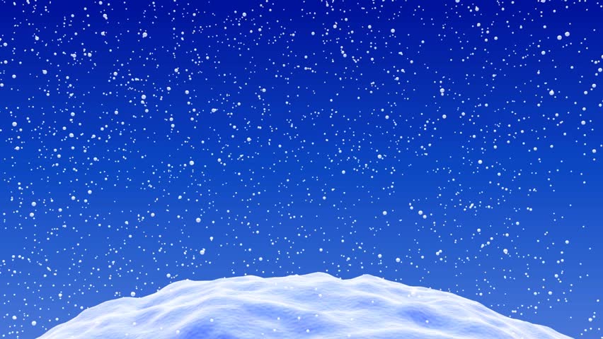Cartoon Winter Snow Scene Looping Background Stock Footage Video 844486