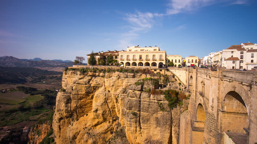 Ronda, Spain At Puente Nuevo Bridge. Stock Footage Video 7717120 ...