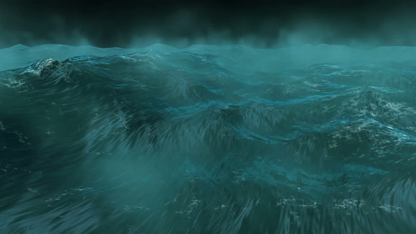 Ocean Storm 3d Animation Stock Footage Video 1258915 - Shutterstock