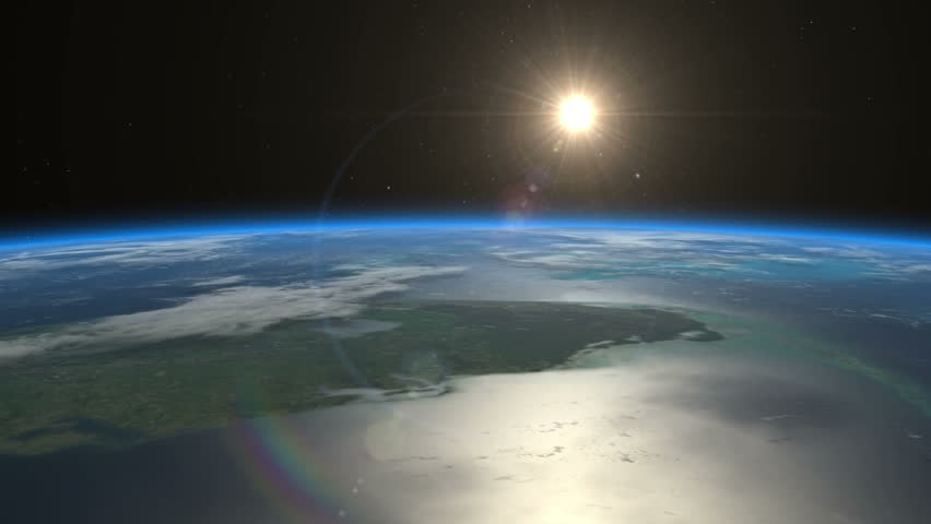 Beautiful Slow Sunrise From Earth Orbit. View From ISS. Clip Contains ...