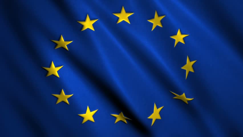 European Union Flag 3D Stars Loop (HD). Animation Of A Stylized 3d EU ...