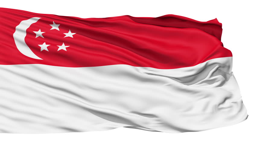 Flying Flag Of SINGAPORE | LOOPED | Stock Footage Video 742072 ...