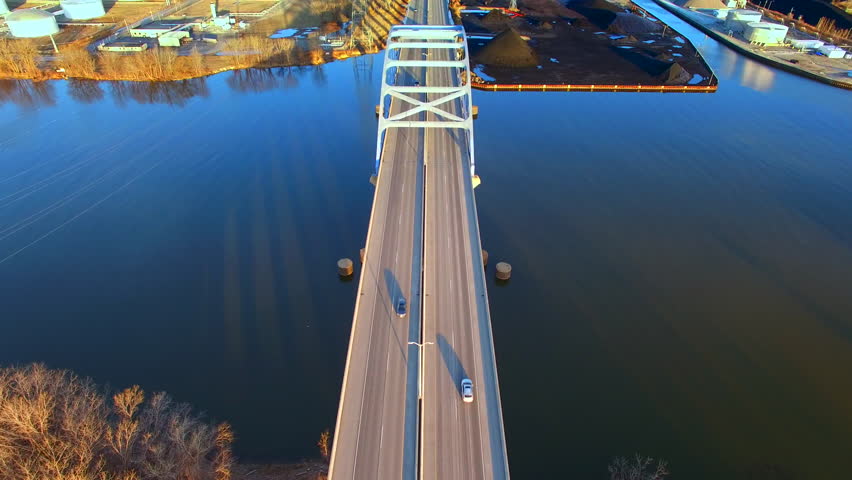 Scenic Leo Frigo Memorial Bridge In Green Bay, Wisconsin. AKA, Tower ...