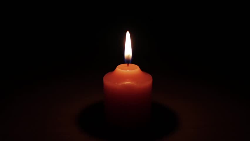 Candle Burning And Flickering Flame And Candle Extinction Stock Footage ...