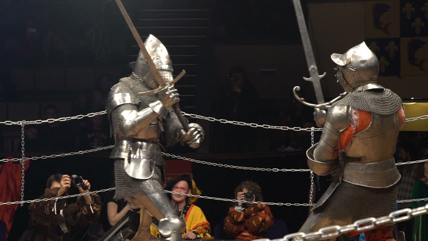 Knight Falling Off Horse During Jousting Tournament Stock Footage Video ...