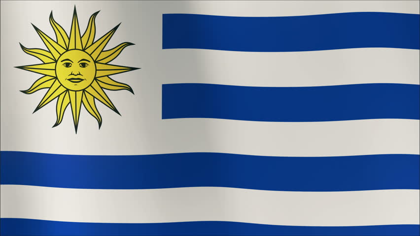 Flag Of Uruguay Beautiful 3d Animation Of Uruguay Flag With Alpha ...