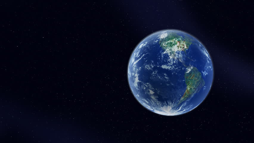 3D Animation Of An Extreme Camera Zoom Into Earth Beginning From Space ...