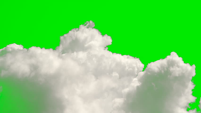 Cloud Green Screen, Cloud Isolated On Green Screen, Ready Of ...