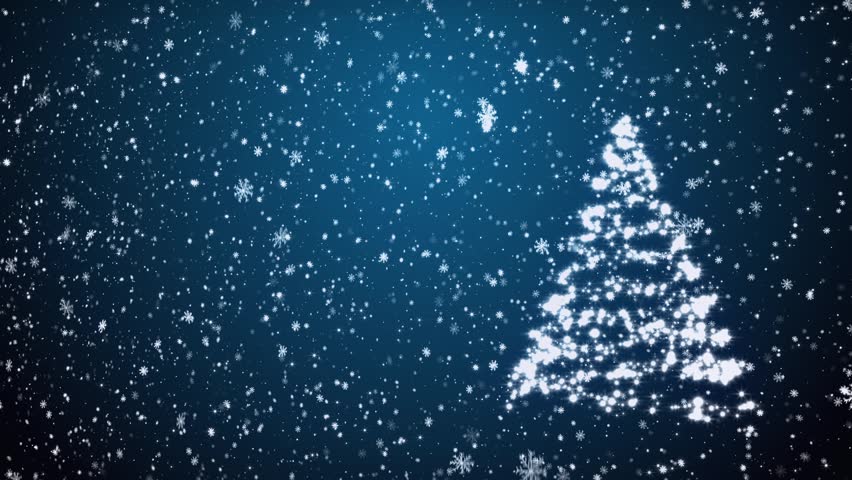 Christmas Fir-tree And Falling Snow Stock Footage Video 1807709 ...