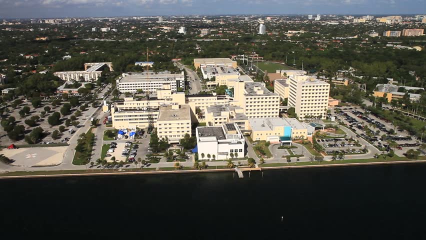 Aerial View Of Mercy Hospital, Miami, Florida. Stock Footage Video ...