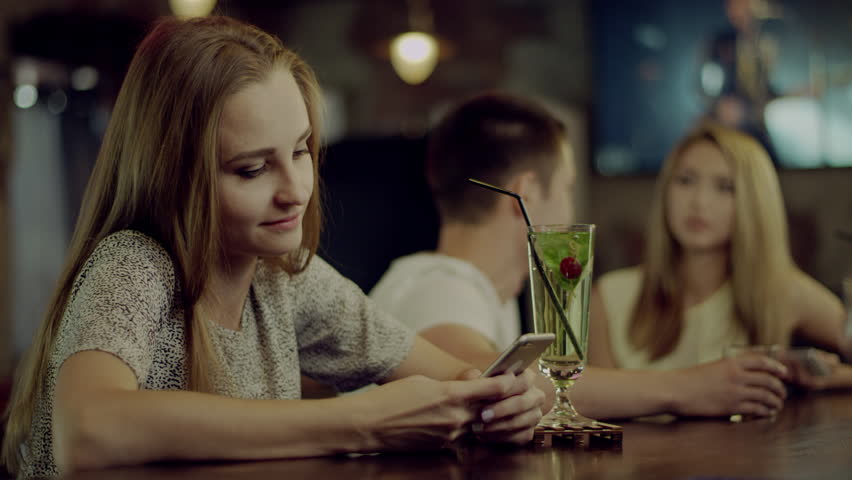 Lonely Woman In A Bar Stock Footage Video 19890844 - Shutterstock