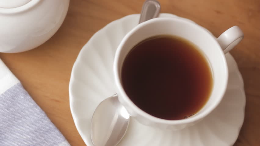 Milk Pouring Into Tea In Slow Motion Stock Footage Video 3353603 ...