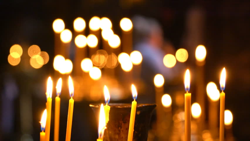 The Russian Orthodox Church. Candles In Interior Palm Sunday, The ...