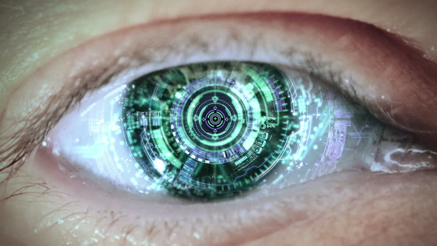 Cybernetic Brain. Zooming Through Eye. Stock Footage Video 6236564 ...