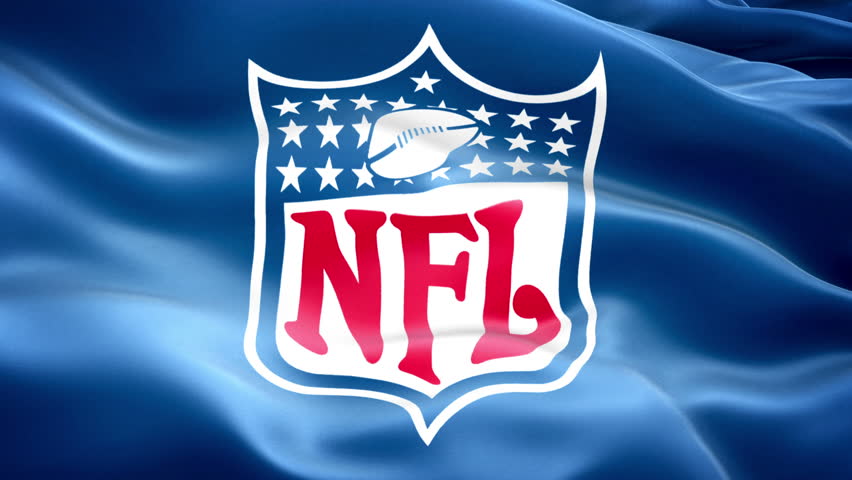 New York, USA - 14 November 2016 - Animated Logos Of NFL. Flag Of NFL ...