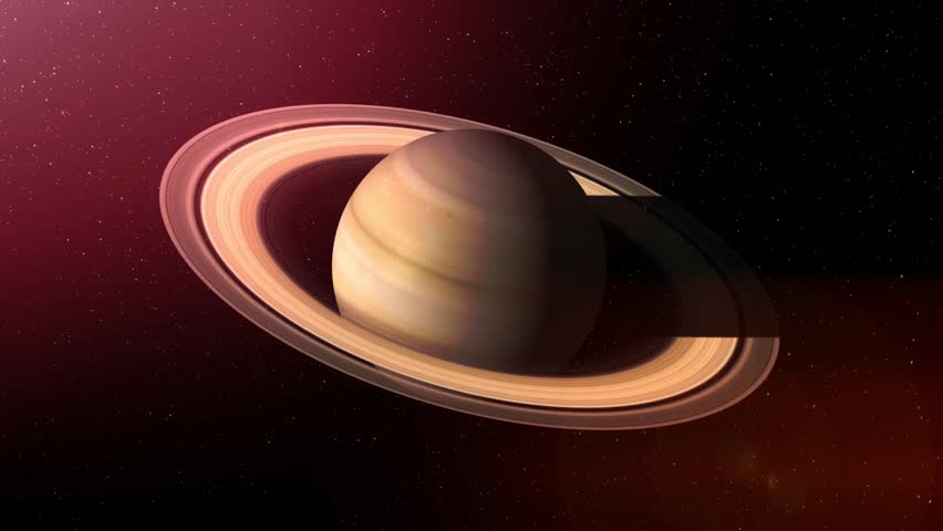 Planet Saturn Rotating In Space Stock Footage Video 7527076 - Shutterstock