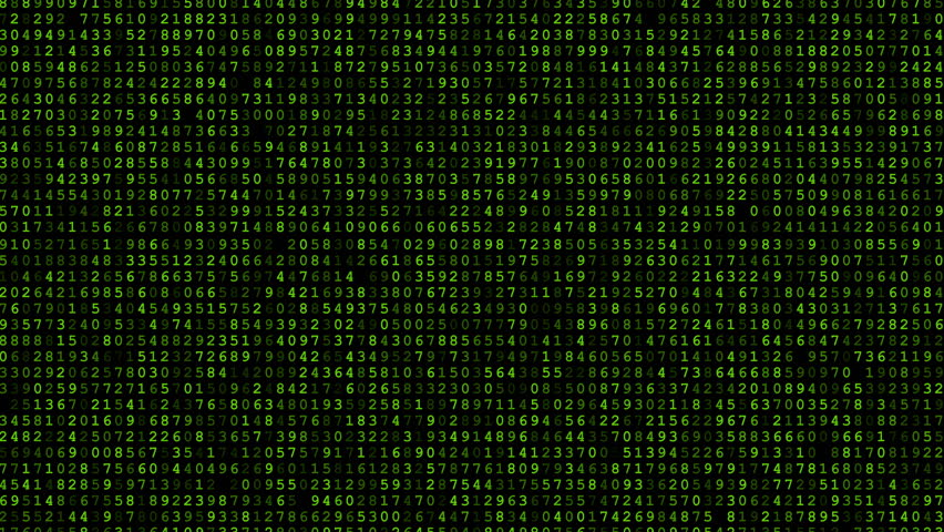 Green 8-Bit Scrolling Binaries Screensaver (60fps). Full Screen Saver ...