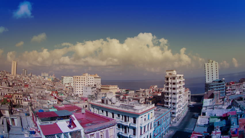 Timelapse Of The Havana Skyline And Coast, Cuba Stock Footage Video ...