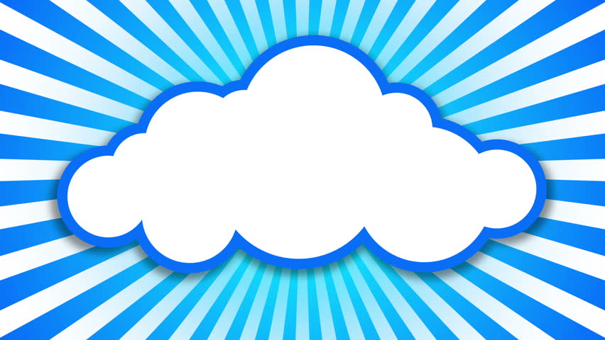 Pop Art Background Animation, HD. Comic Style Cloud On Blue Background ...