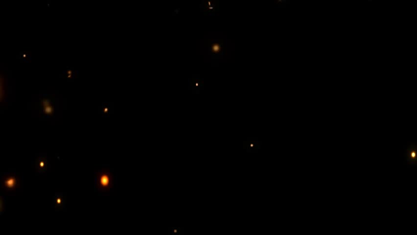 Colored Ember Particles Falling With Black Background Stock Footage ...