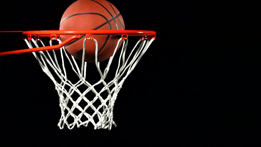 Basketball Falls Into Hoop, Slow Motion Stock Footage Video 4558370 ...