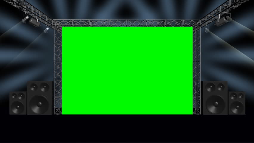 Green Screen Concert Stage Jumbo Tron *loop* Stock Footage Video 510862 ...