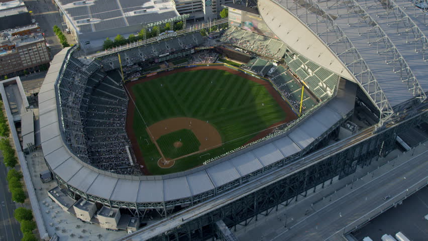 Seattle - July 2013: Aerial View Safeco Field Baseball Stadium Home To ...