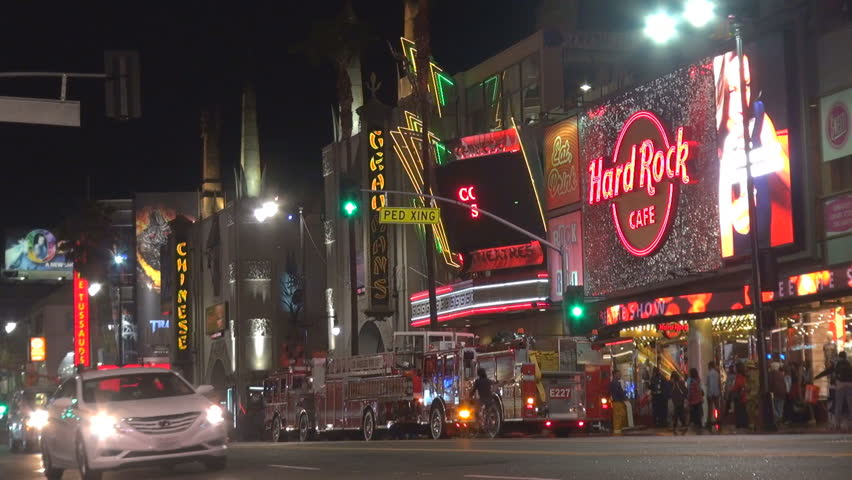 LOS ANGELES - USA, APRIL 2, 2013, Traffic Car Street By Night In ...