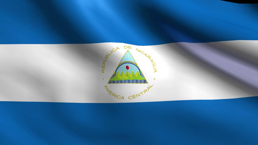 Flag Of Nicaragua Background Seamless Loop Animation Stock Footage ...