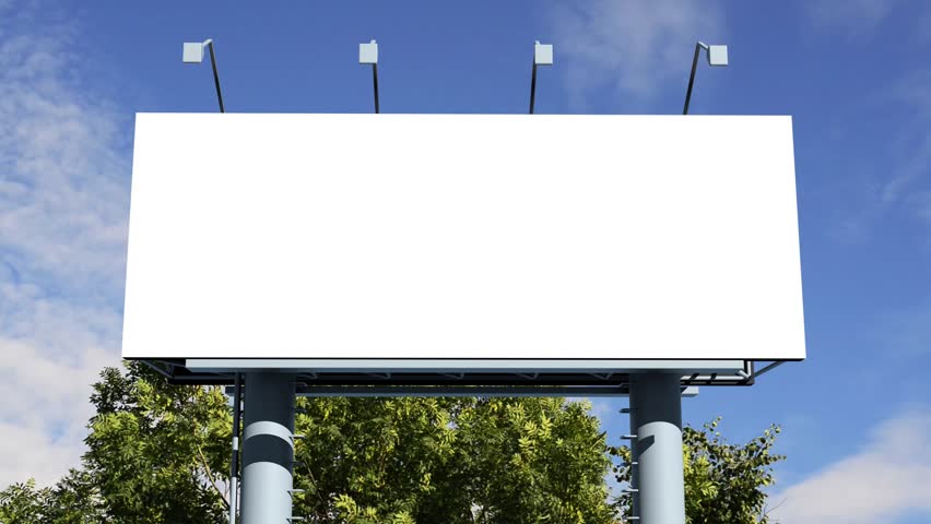 Billboard With Empty Screen Stock Footage Video 6804172 - Shutterstock