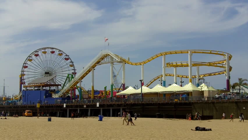 SANTA MONICA, CA: March 26, 2014- Shot Of The Santa Monica Pier Circa ...